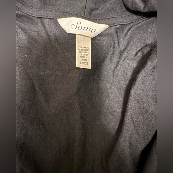 Soma Black Cardigan Sweater Wrap - Picture 7 of 8